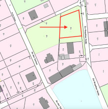 Ausschnitt Grundst�ck Baugrundst�ck ca. 850 m� in gewachsener Siedlung